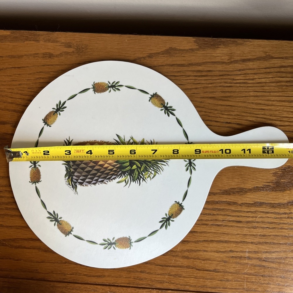 Roger Bucklin Pineapple Cutting Board Paddle Style Thin Melamine 9.5"x‎ 13" - Picture 4 of 5